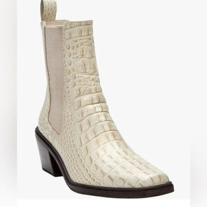 Matisse Women's Ellis Western Booties Square Toe - Ellis-Bone Croc 7.5